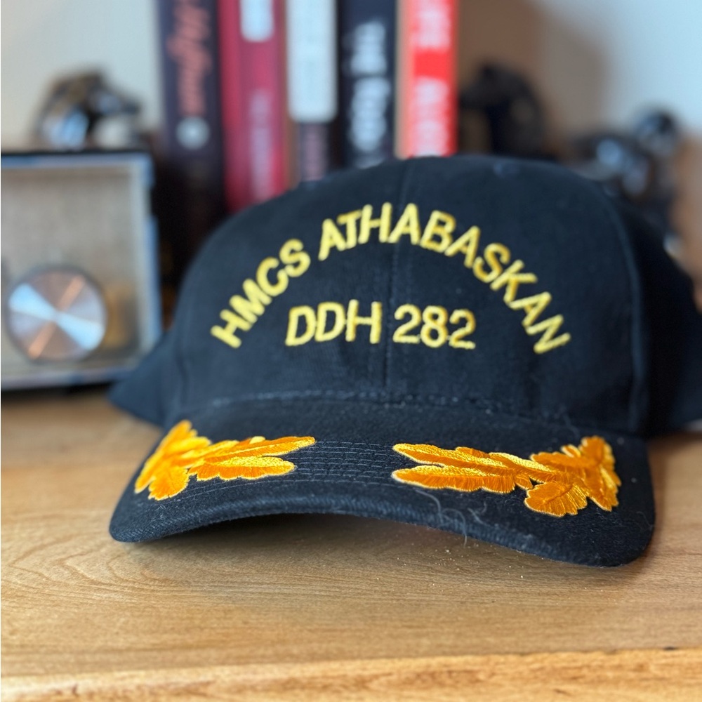 Black and Gold HMCS Athabaskan Officers Cap